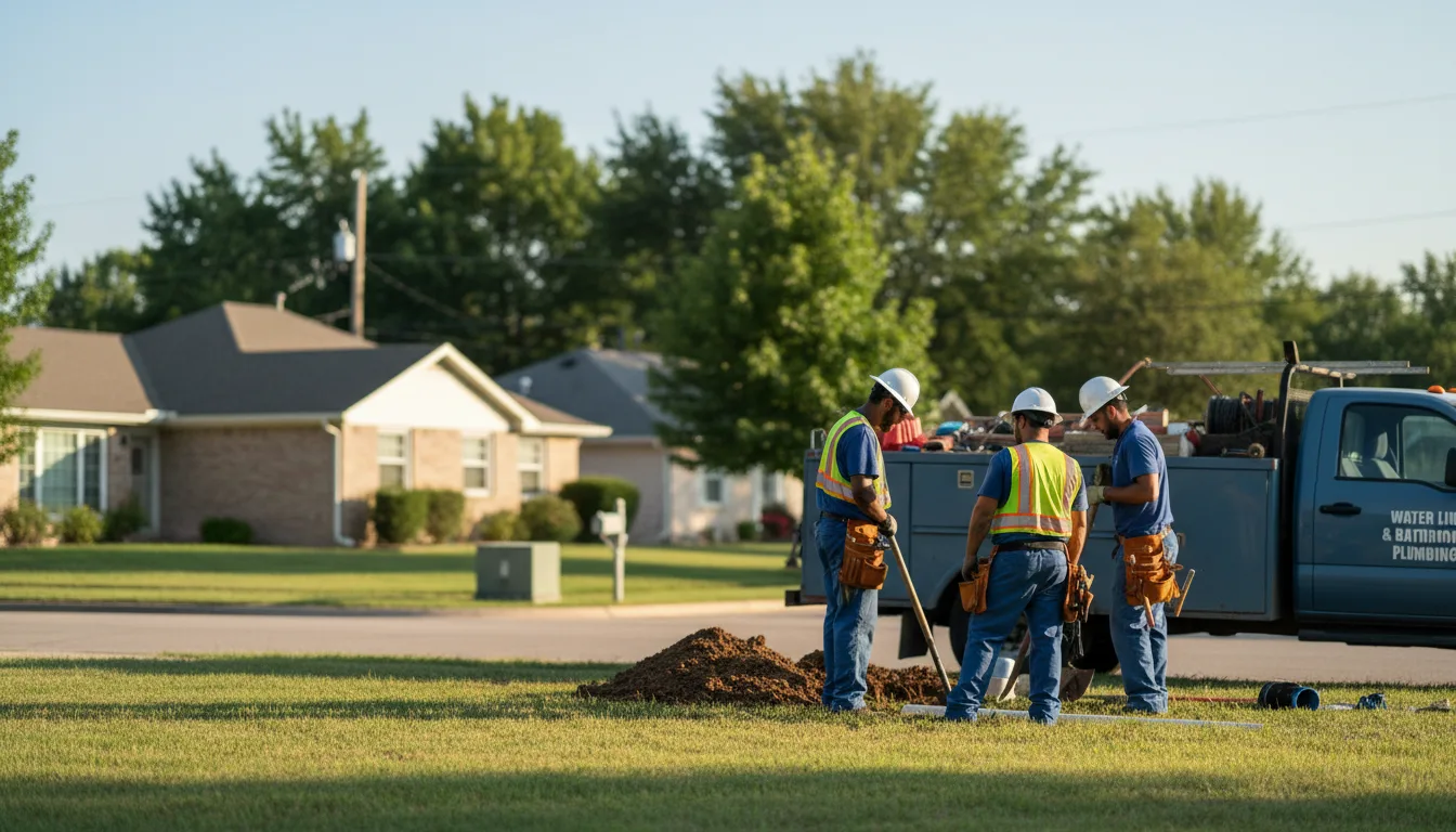 Residential water line and bathroom plumbing service in Lancing, TN